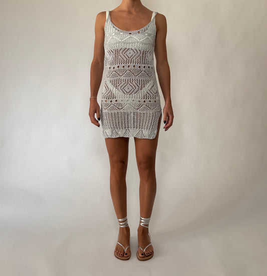 Abitino Crochet lurex Argento