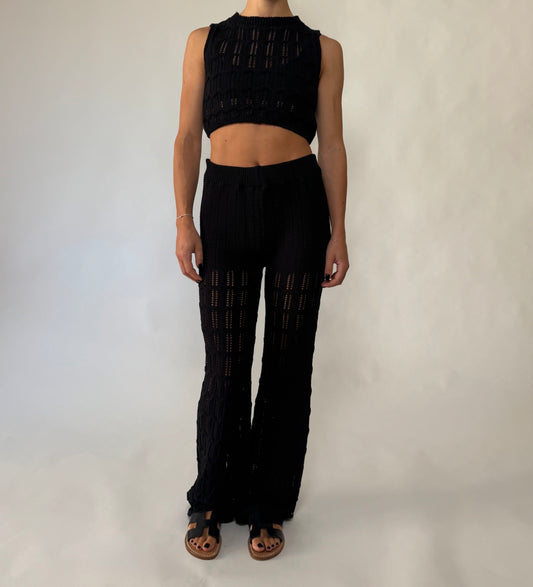 Completo pantalone con top Nero