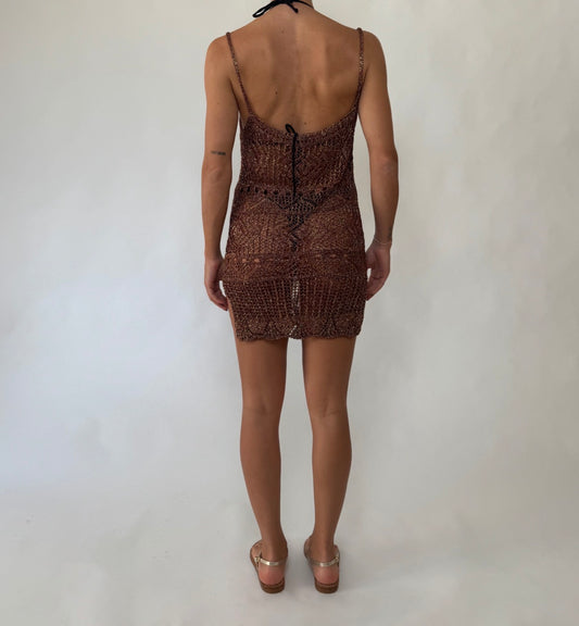 Abitino Crochet lurex Bordeaux