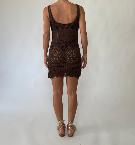 Abitino Crochet Marrone