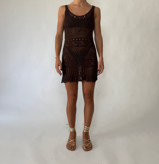 Abitino Crochet Marrone