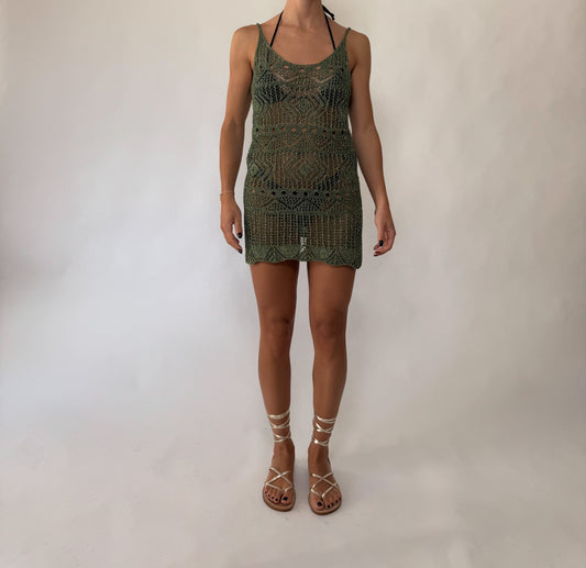 Abitino Crochet lurex Verde