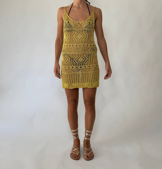 Abitino Crochet lurex Giallo