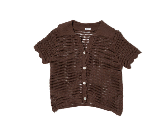 Polo Crochet Marrone