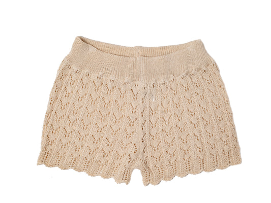 Shorts crochet Beige