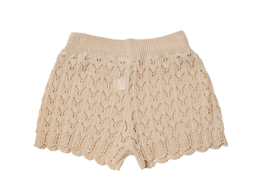 Shorts crochet Beige