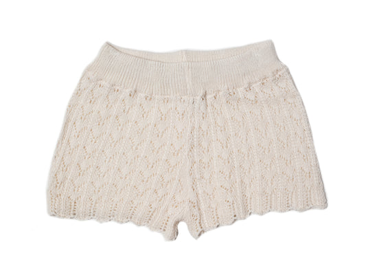 Shorts crochet Avorio