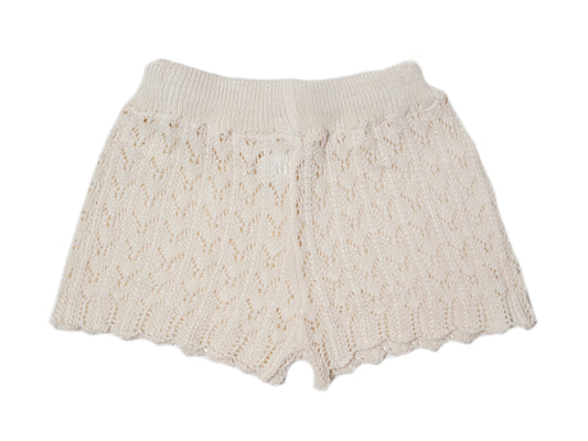 Shorts crochet Avorio
