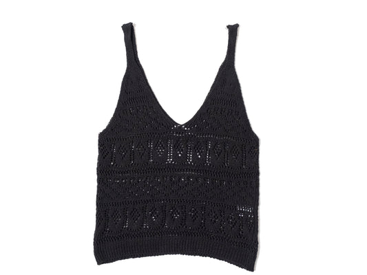 Canotta Crochet Nera