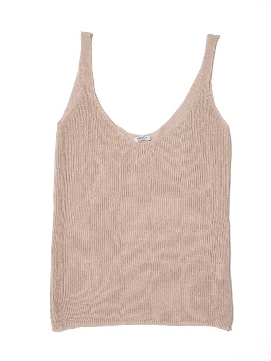 Canotta in maglia Beige