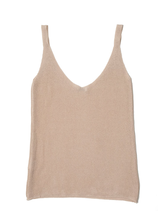 Canotta in maglia Beige